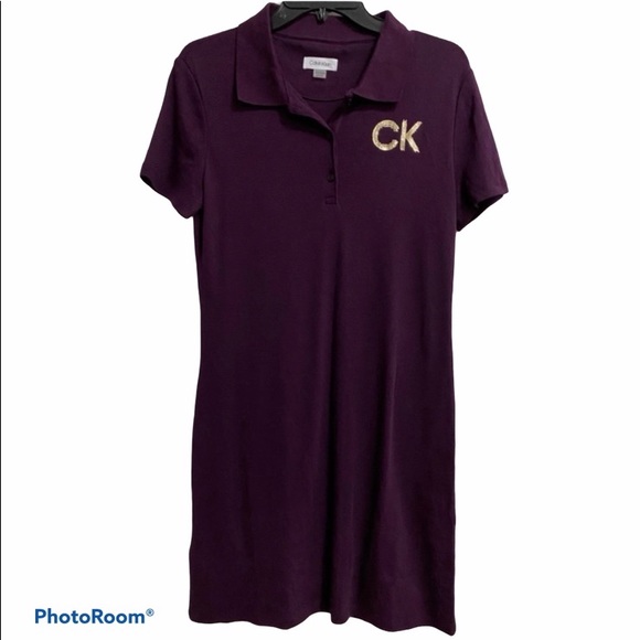 NWT Calvin Klein Mini Polo Dress Size M - Picture 3 of 13